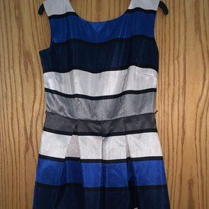 danny & nicole striped sleeveless dress -Brand New